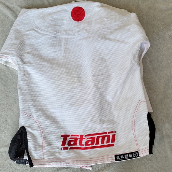 Estilo VI Tatami Jacket Red On White Jiu Jitsu Fightwear Version VI Size A3S - Picture 6 of 13
